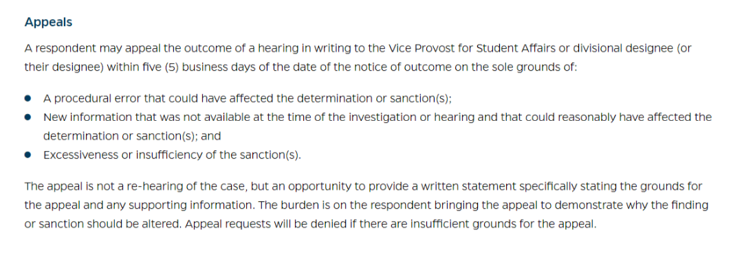 约翰霍普金斯大学申诉