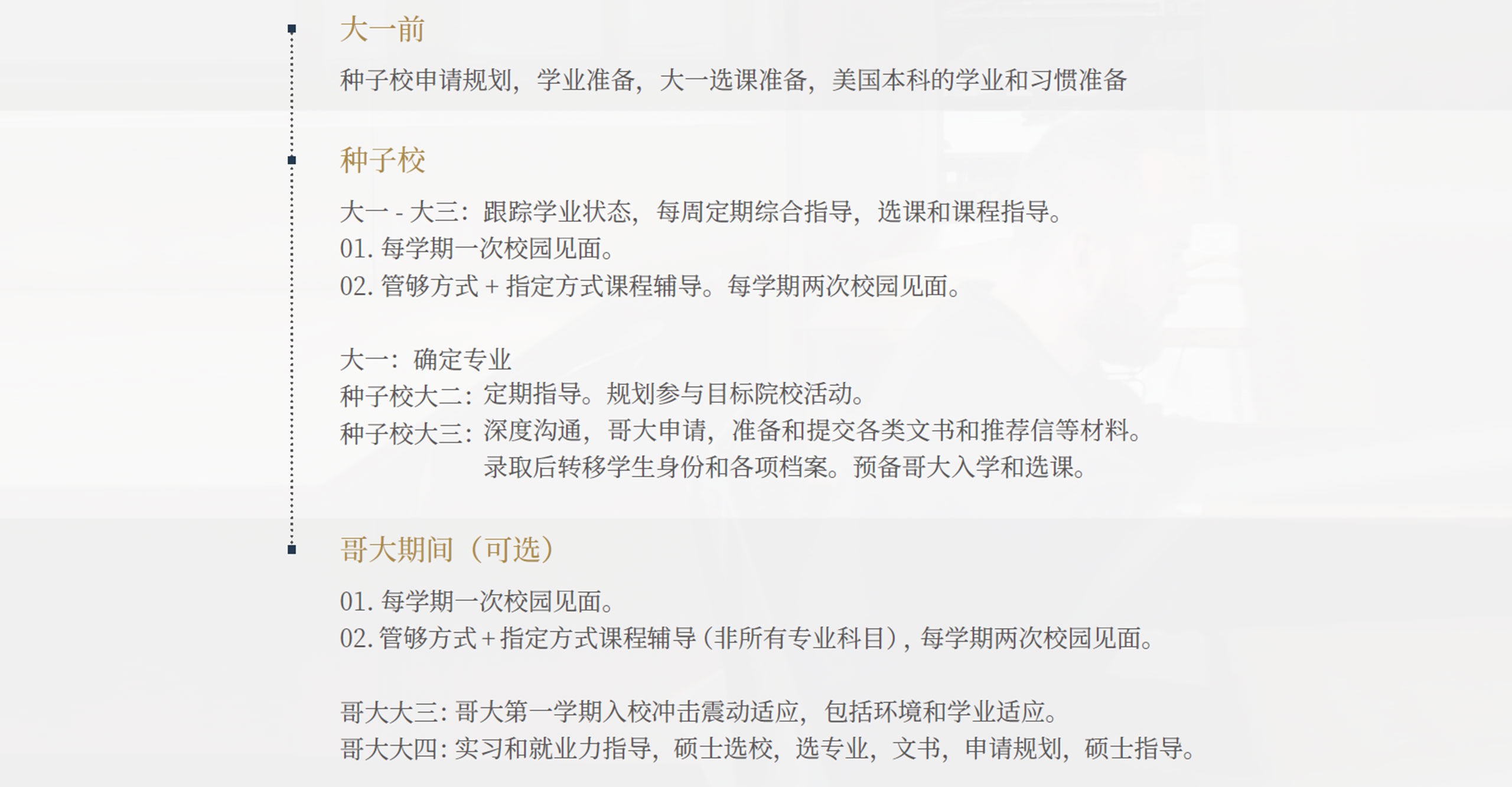 哥伦比亚3+2不同阶段申请条件